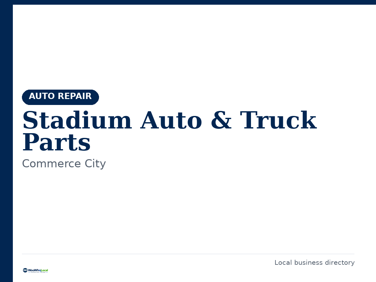 Stadium Auto & Truck Parts