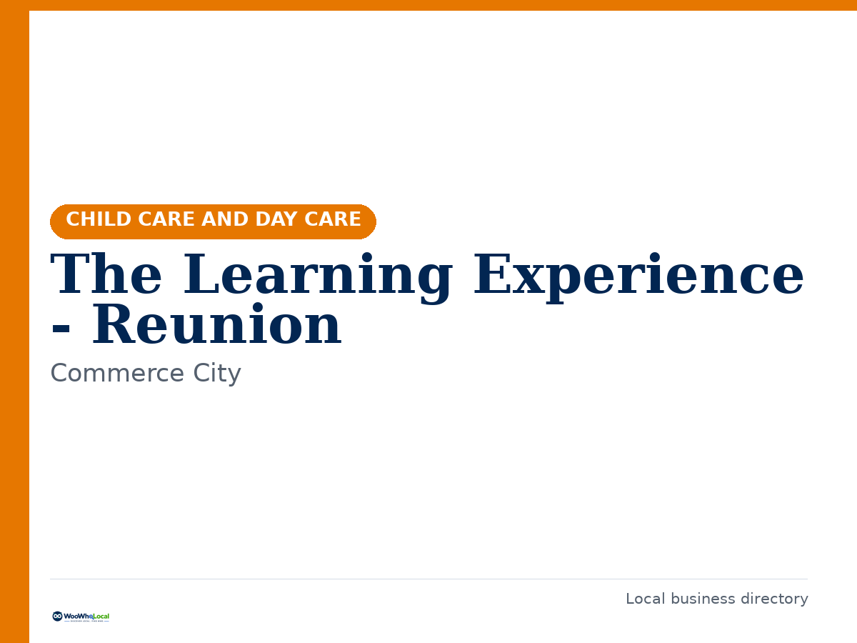 The Learning Experience - Reunion