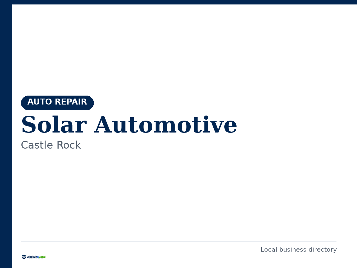 Solar Automotive