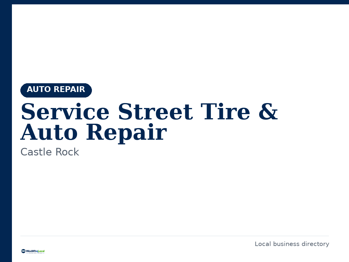 Service Street Tire & Auto Repair