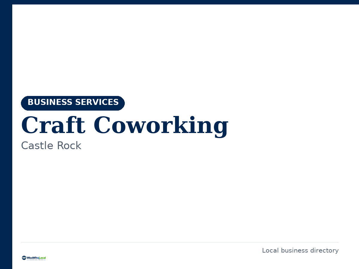 Craft Coworking