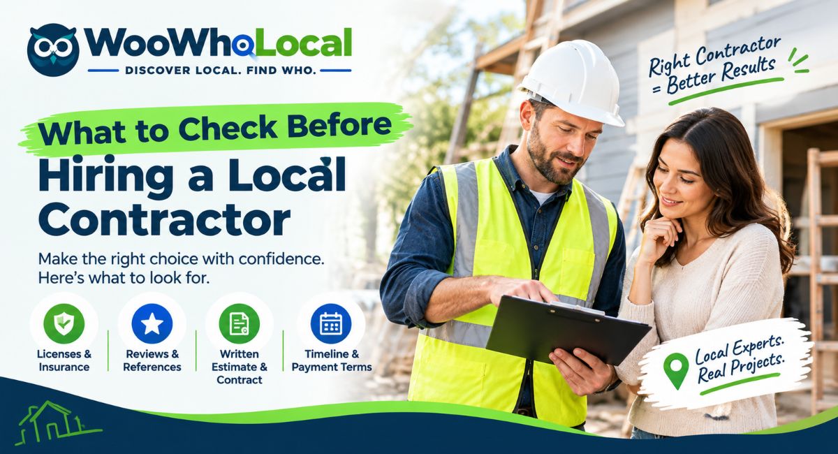 What to Check Before Hiring a Local Contractor