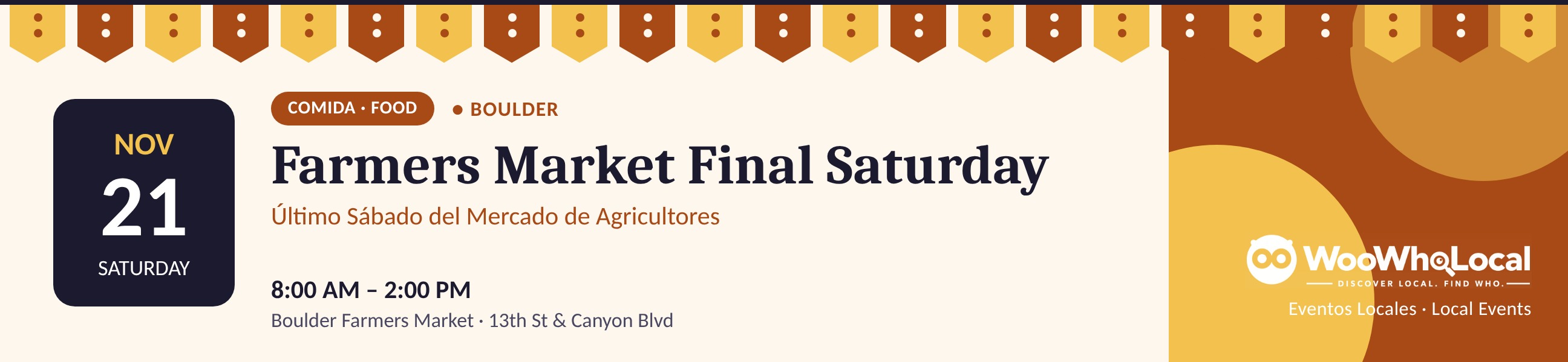 Boulder Farmers Market - Final Saturday of the Season