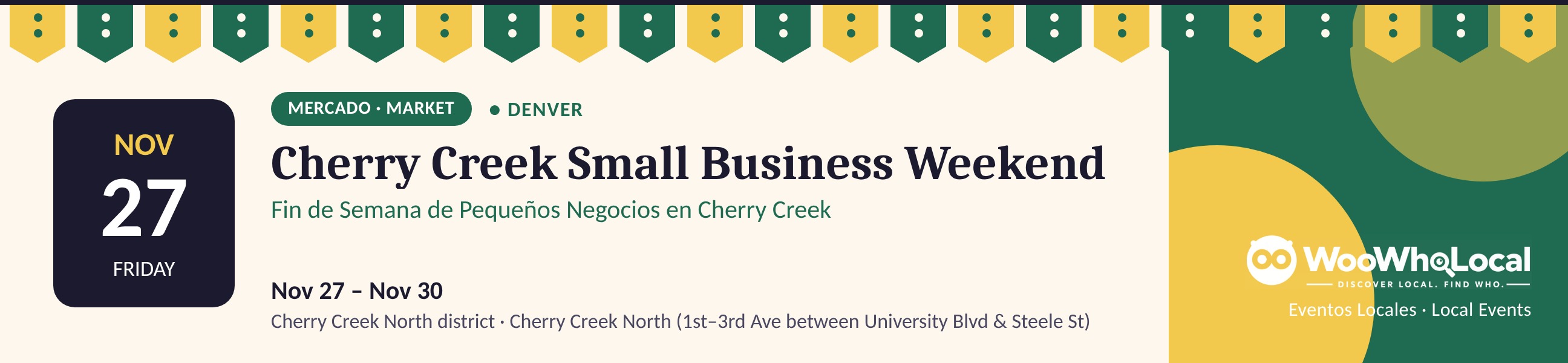 Cherry Creek North Small Business Weekend (Small Business Saturday)