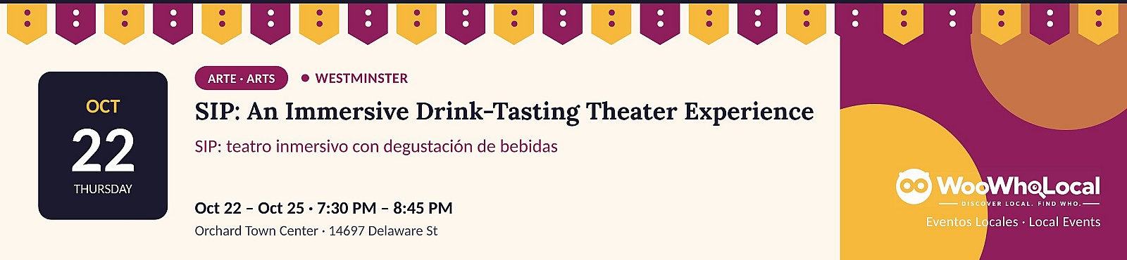 SIP: An Immersive Drink-Tasting Theater Experience