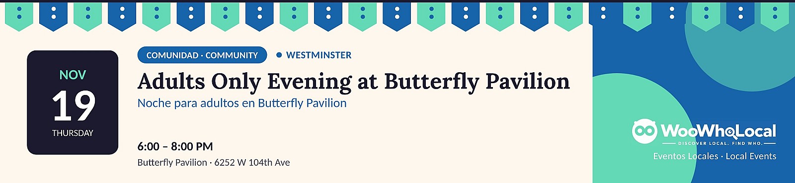 Adults Only Evening at Butterfly Pavilion