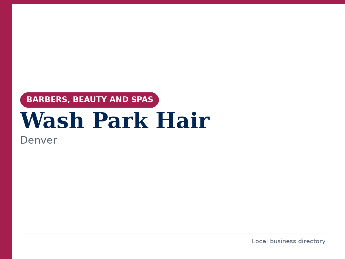 Wash Park Hair