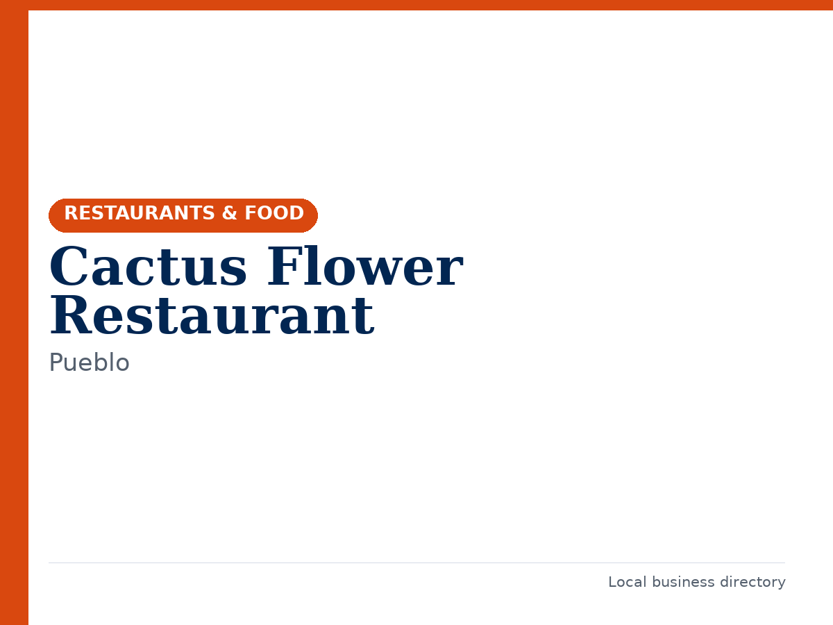 Cactus Flower Restaurant