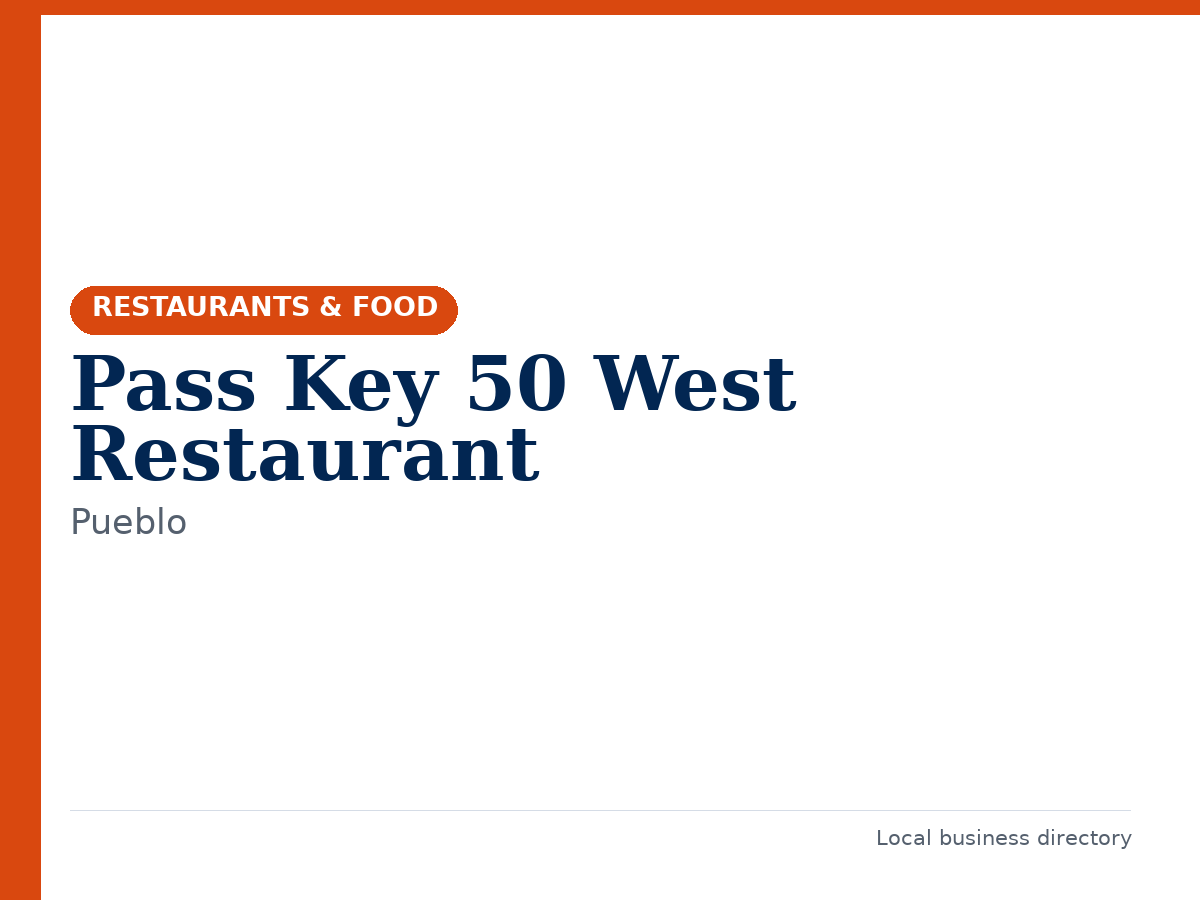 Pass Key 50 West Restaurant