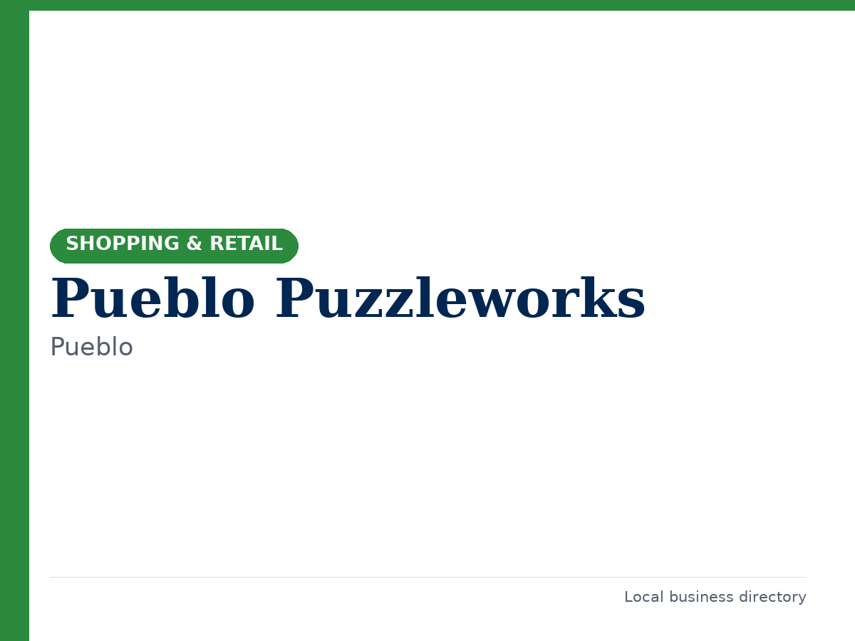 Pueblo Puzzleworks