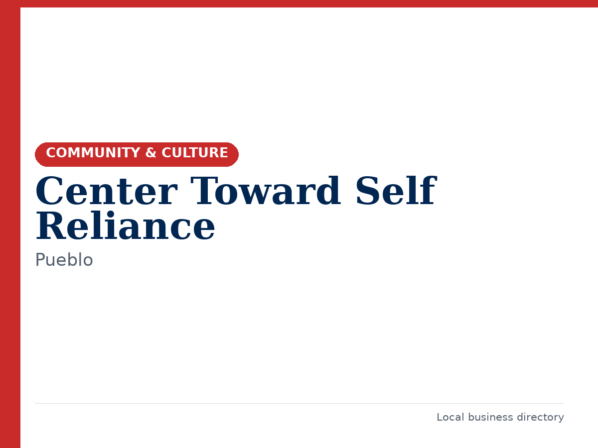Center Toward Self Reliance