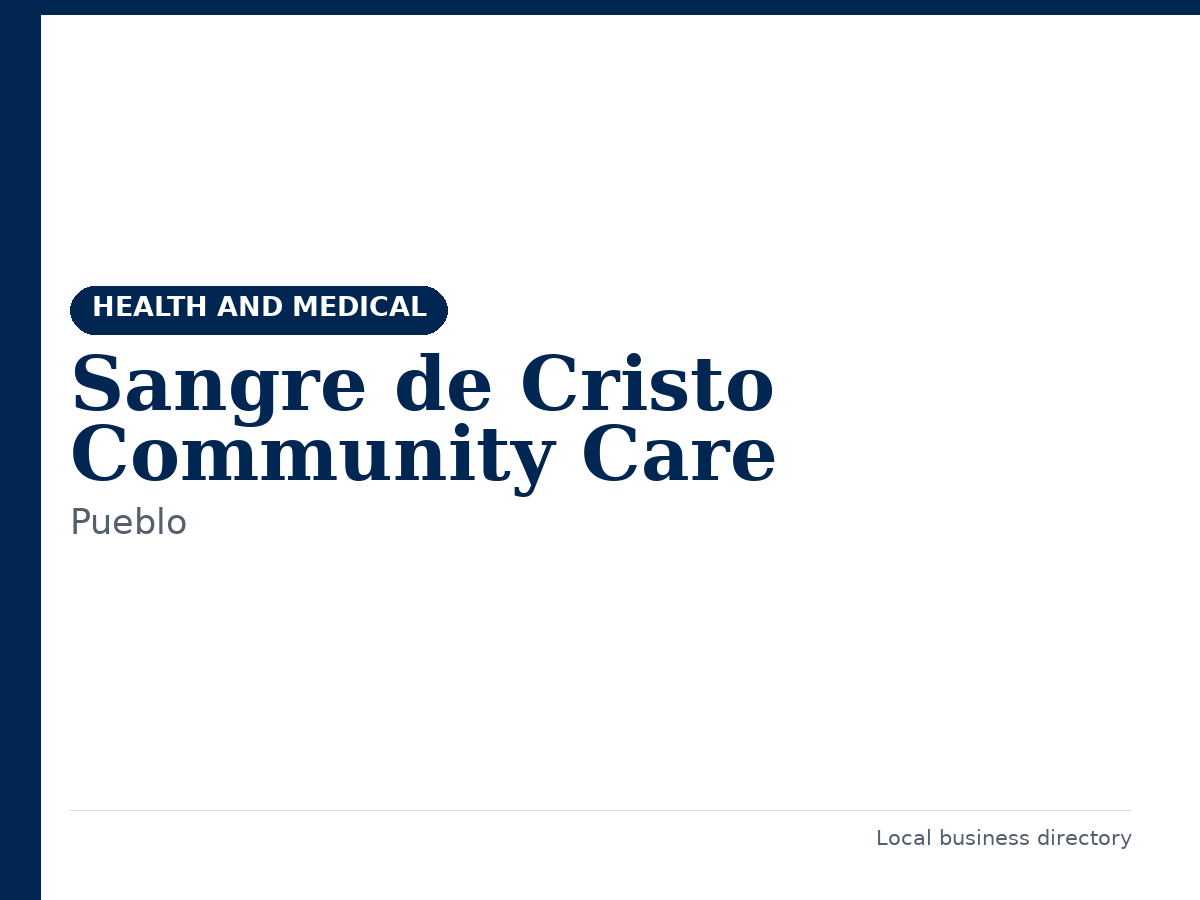 Sangre de Cristo Community Care