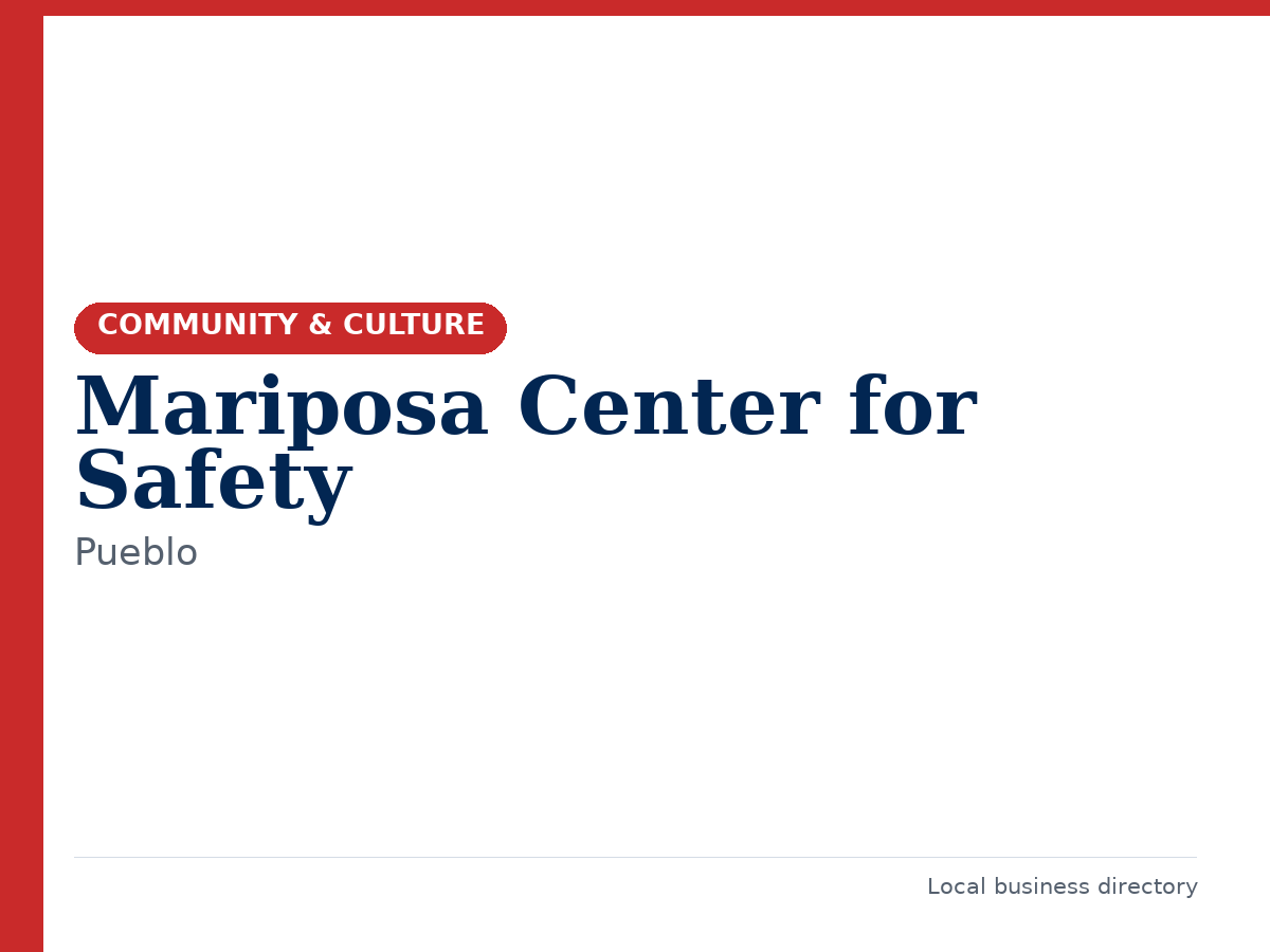 Mariposa Center for Safety