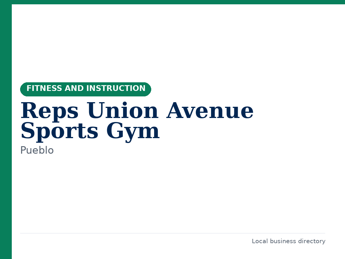 Reps Union Avenue Sports Gym