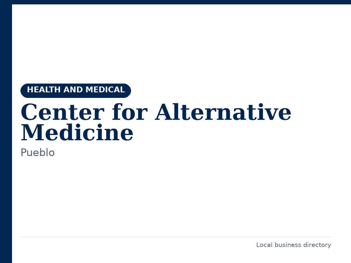 Center for Alternative Medicine