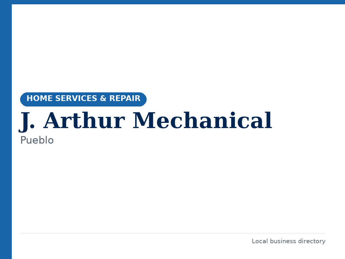 J. Arthur Mechanical