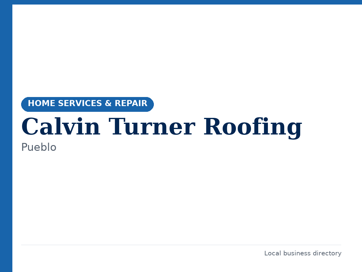 Calvin Turner Roofing