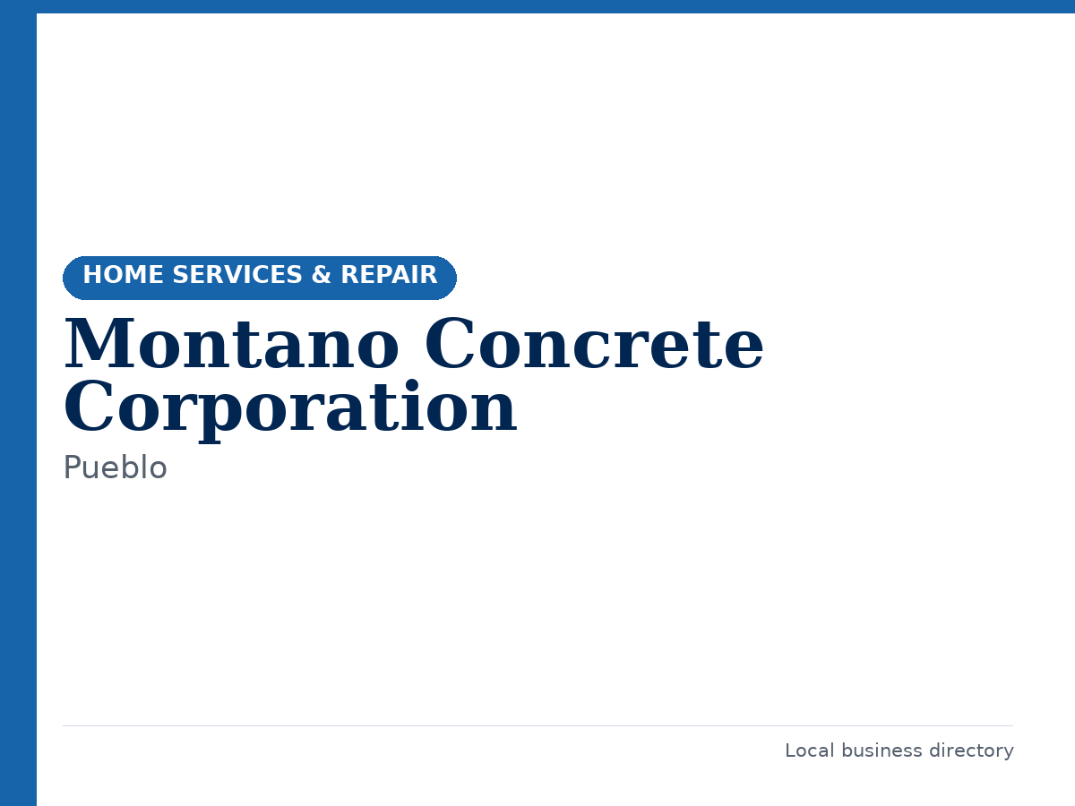 Montano Concrete Corporation