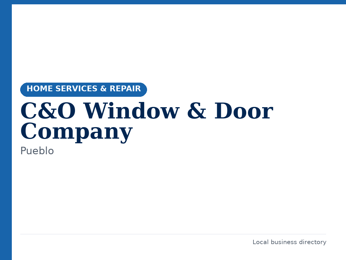 C&O Window & Door Company