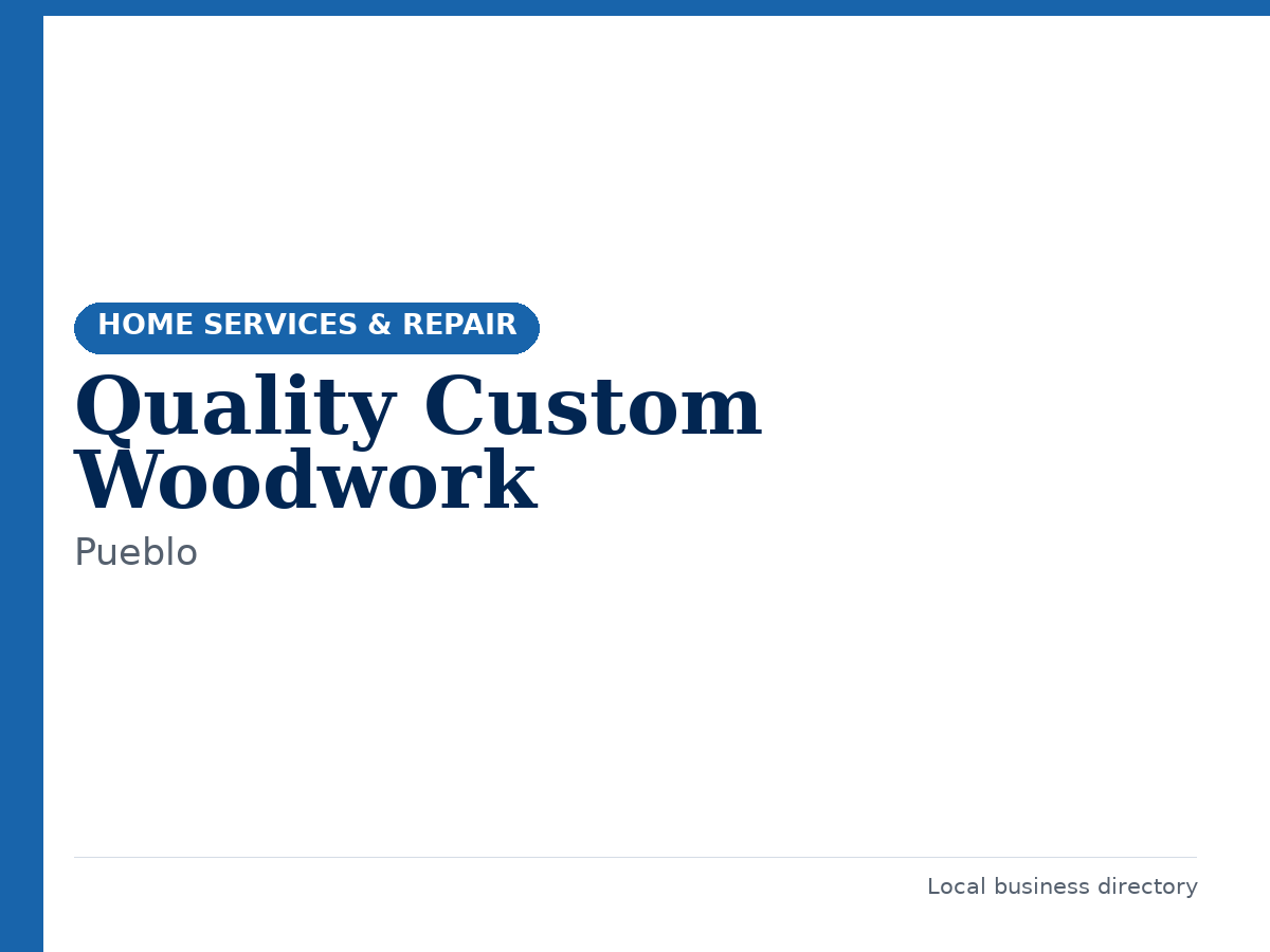 Quality Custom Woodwork