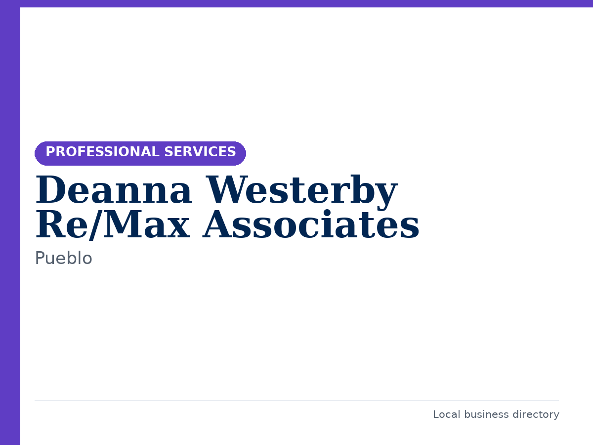Deanna Westerby Re/Max Associates