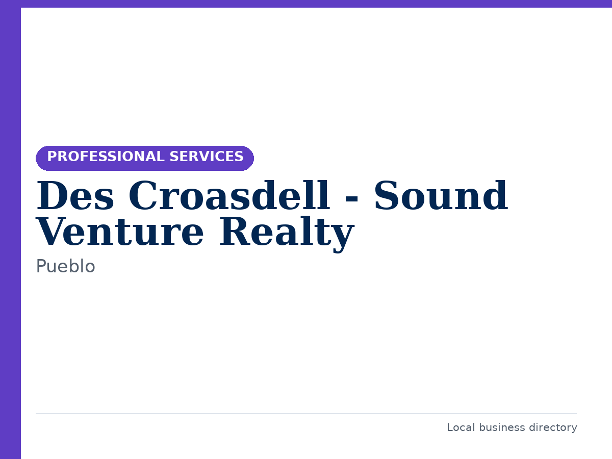 Des Croasdell - Sound Venture Realty