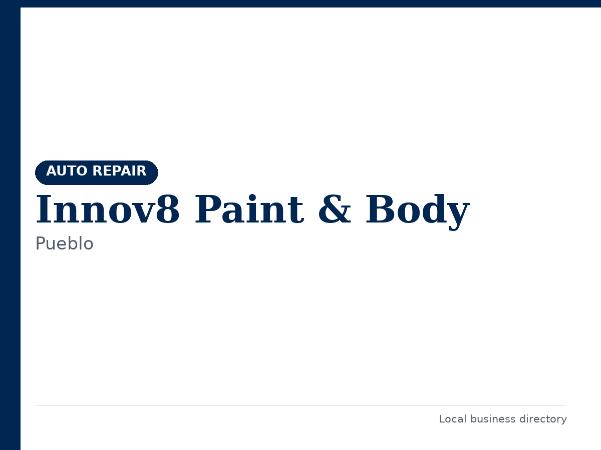 Innov8 Paint & Body