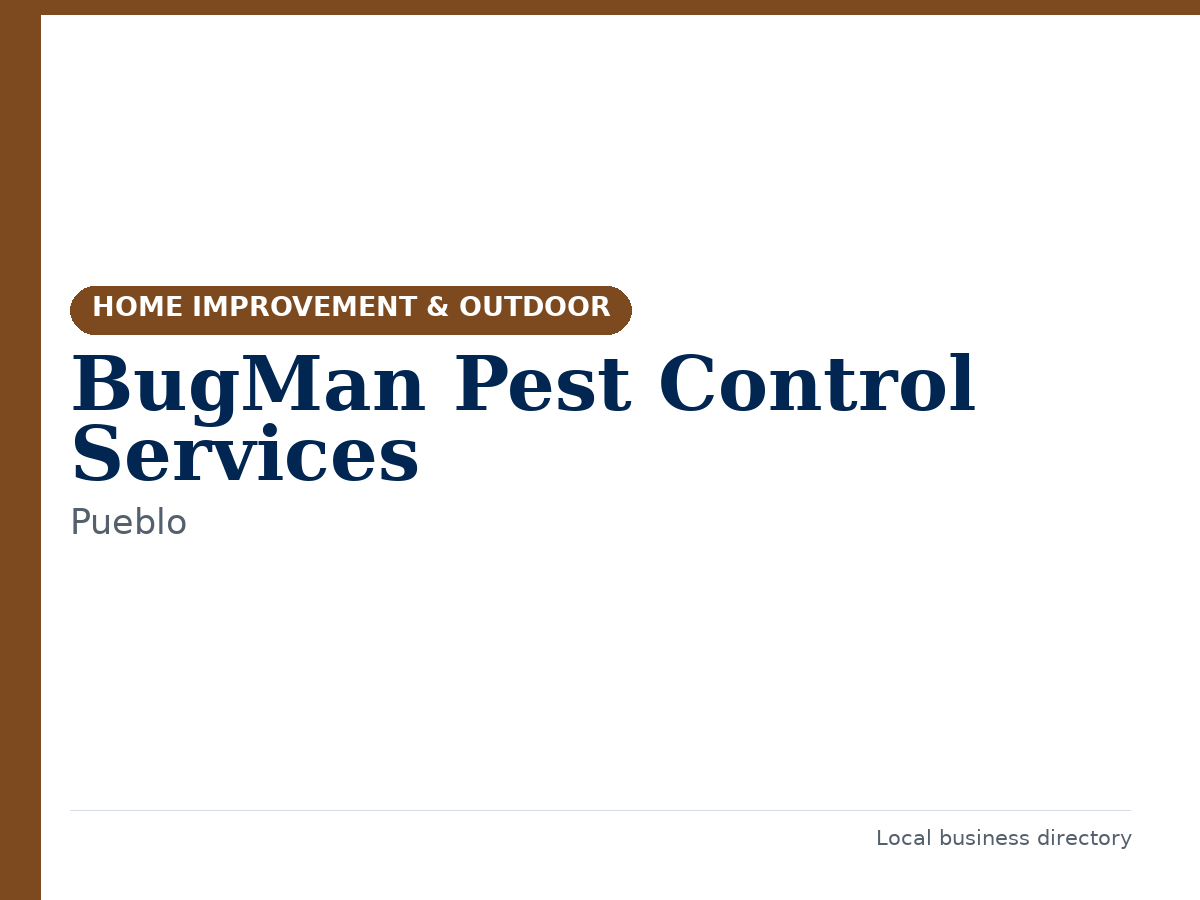 BugMan Pest Control Services