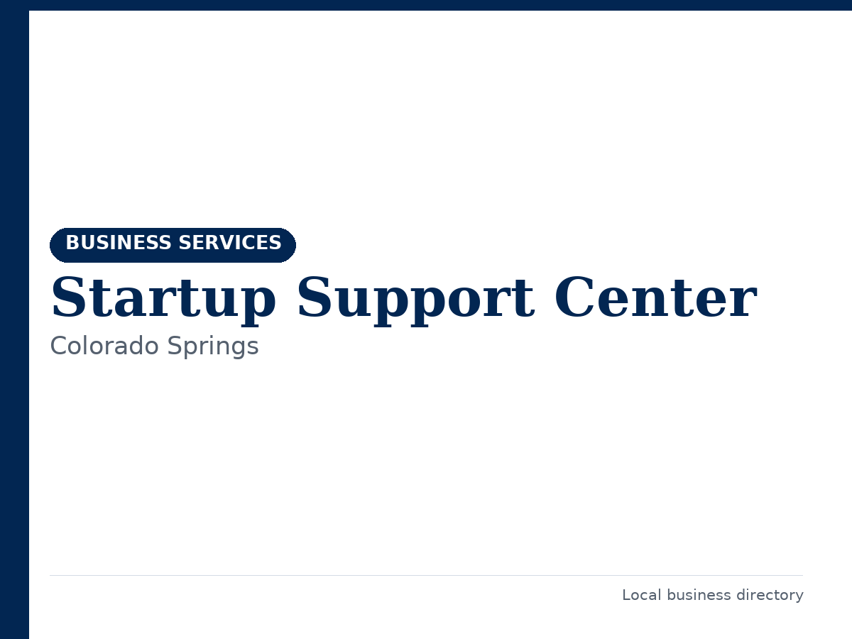 Startup Support Center
