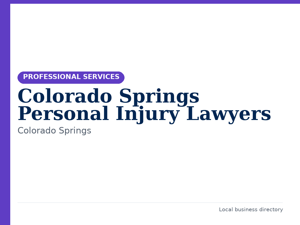 Colorado Springs Personal Injury Lawyers