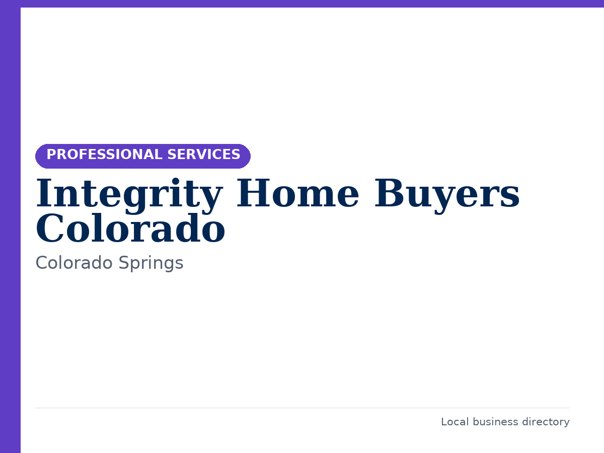 Integrity Home Buyers Colorado