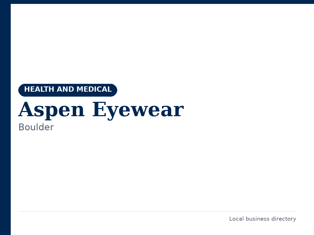 Aspen Eyewear