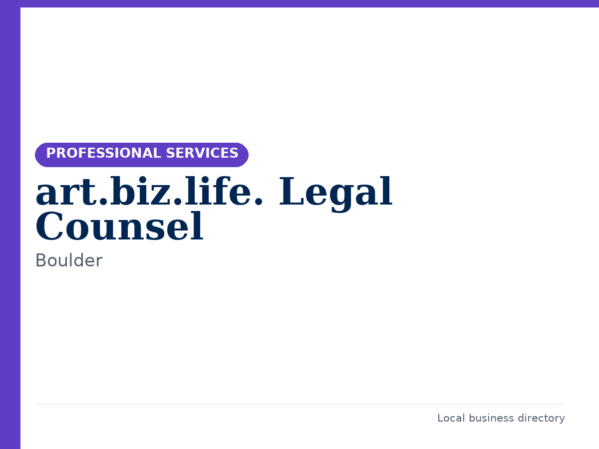 art.biz.life. Legal Counsel