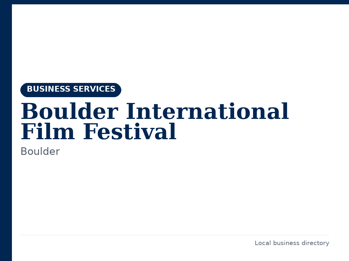 Boulder International Film Festival