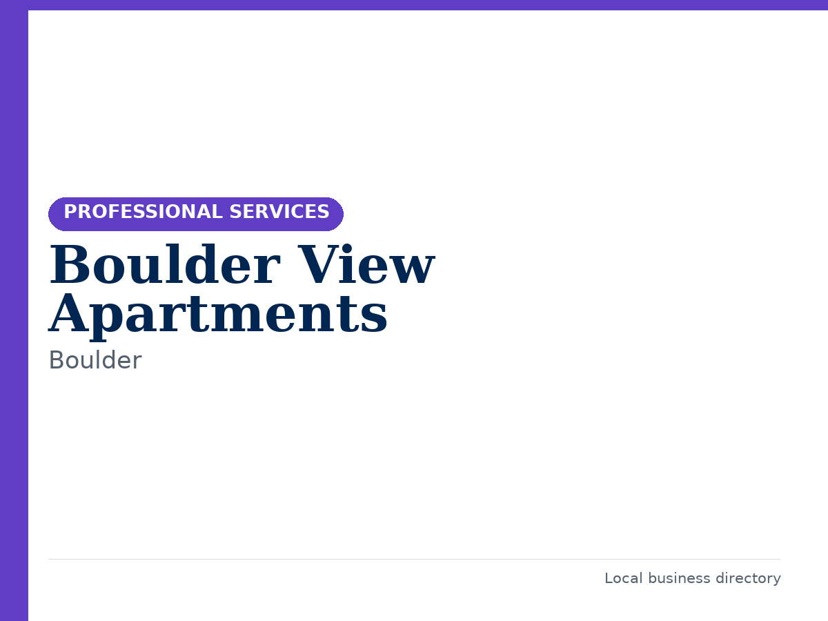 Boulder View Apartments