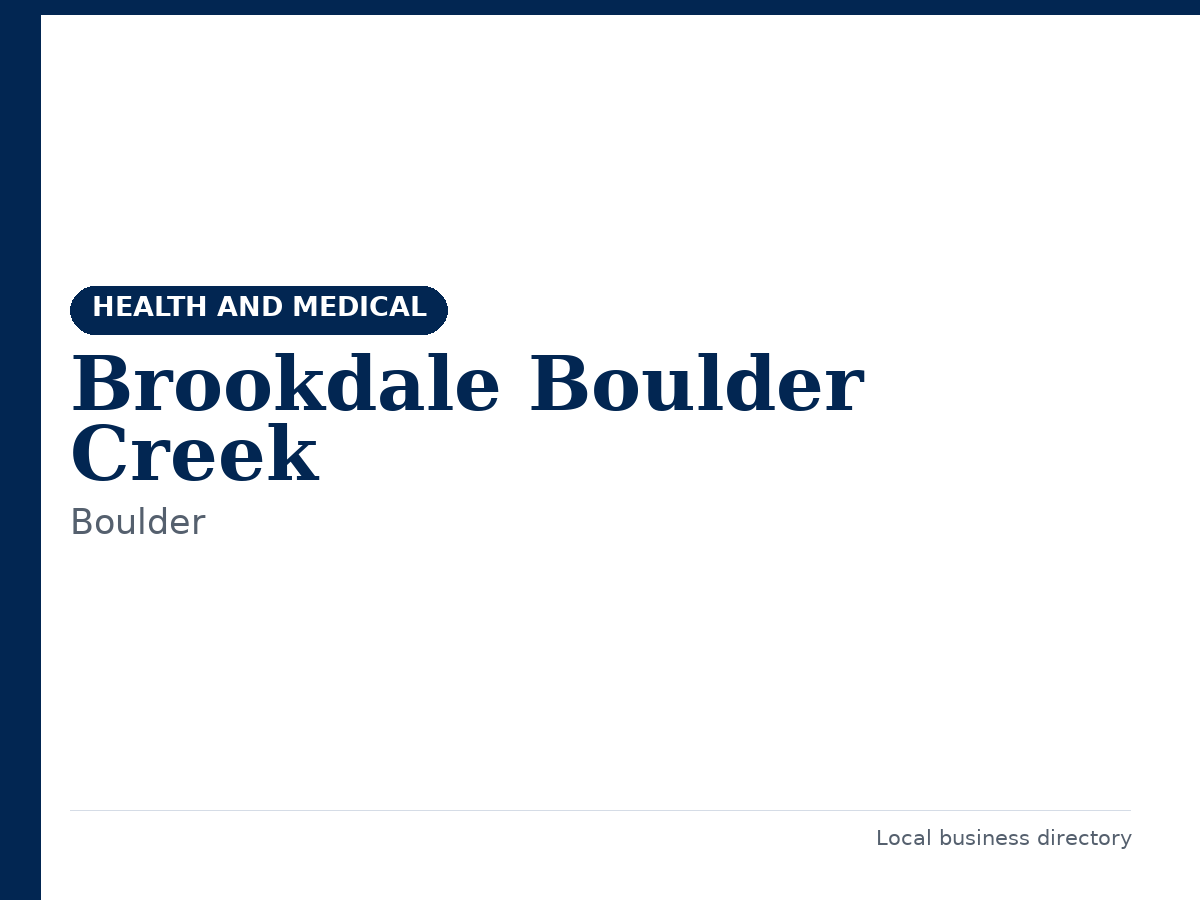 Brookdale Boulder Creek