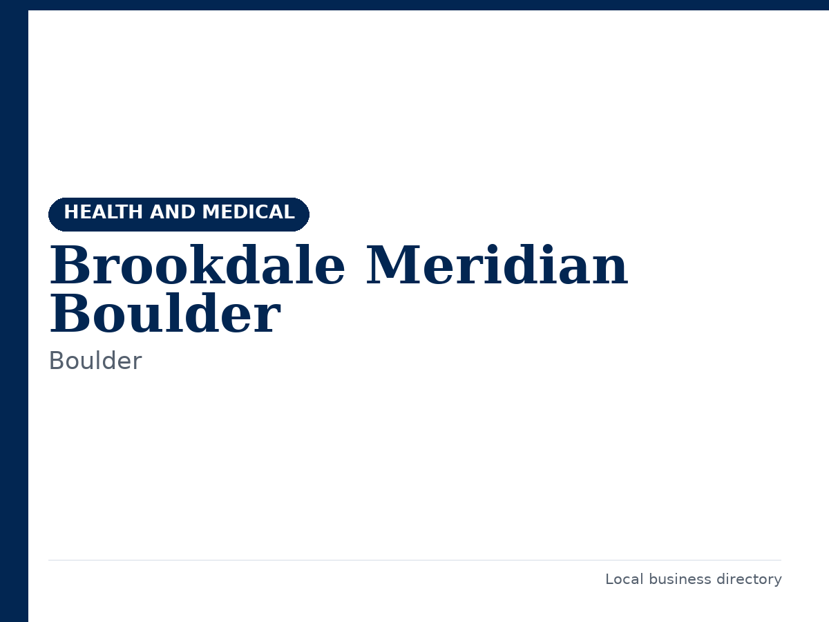 Brookdale Meridian Boulder