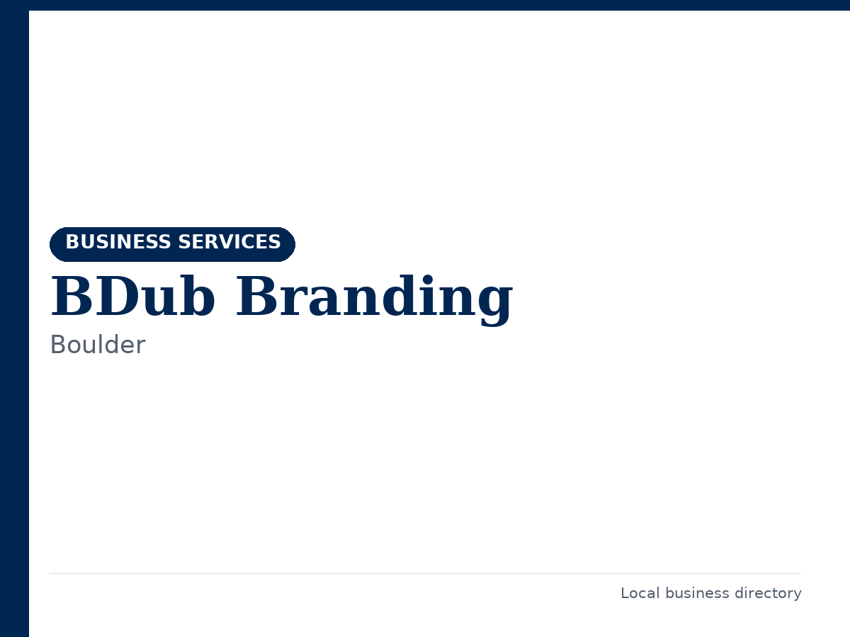 BDub Branding