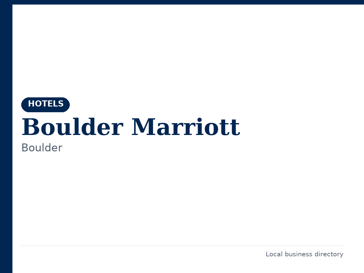 Boulder Marriott