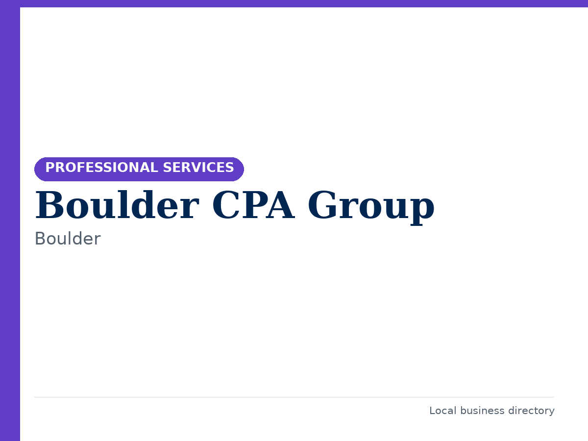 Boulder CPA Group