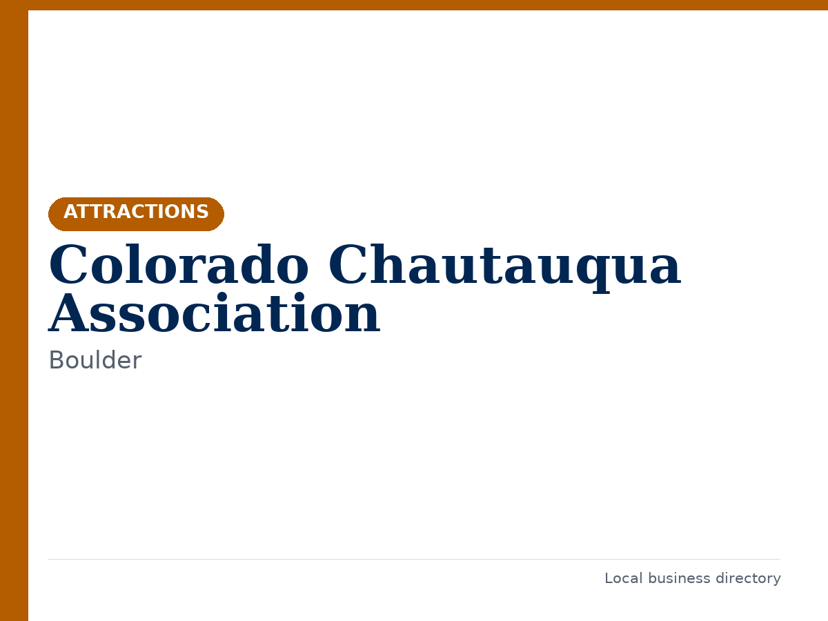 Colorado Chautauqua Association