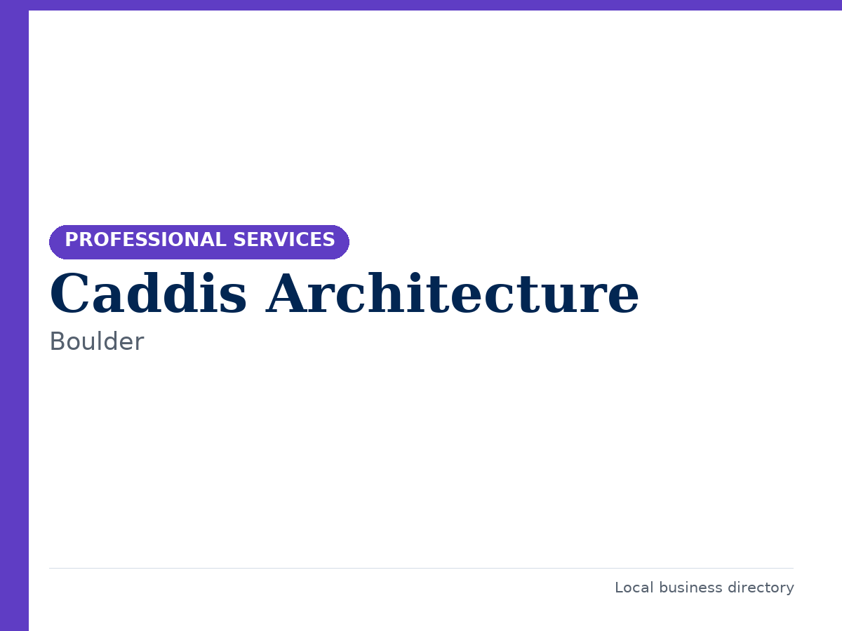 Caddis Architecture