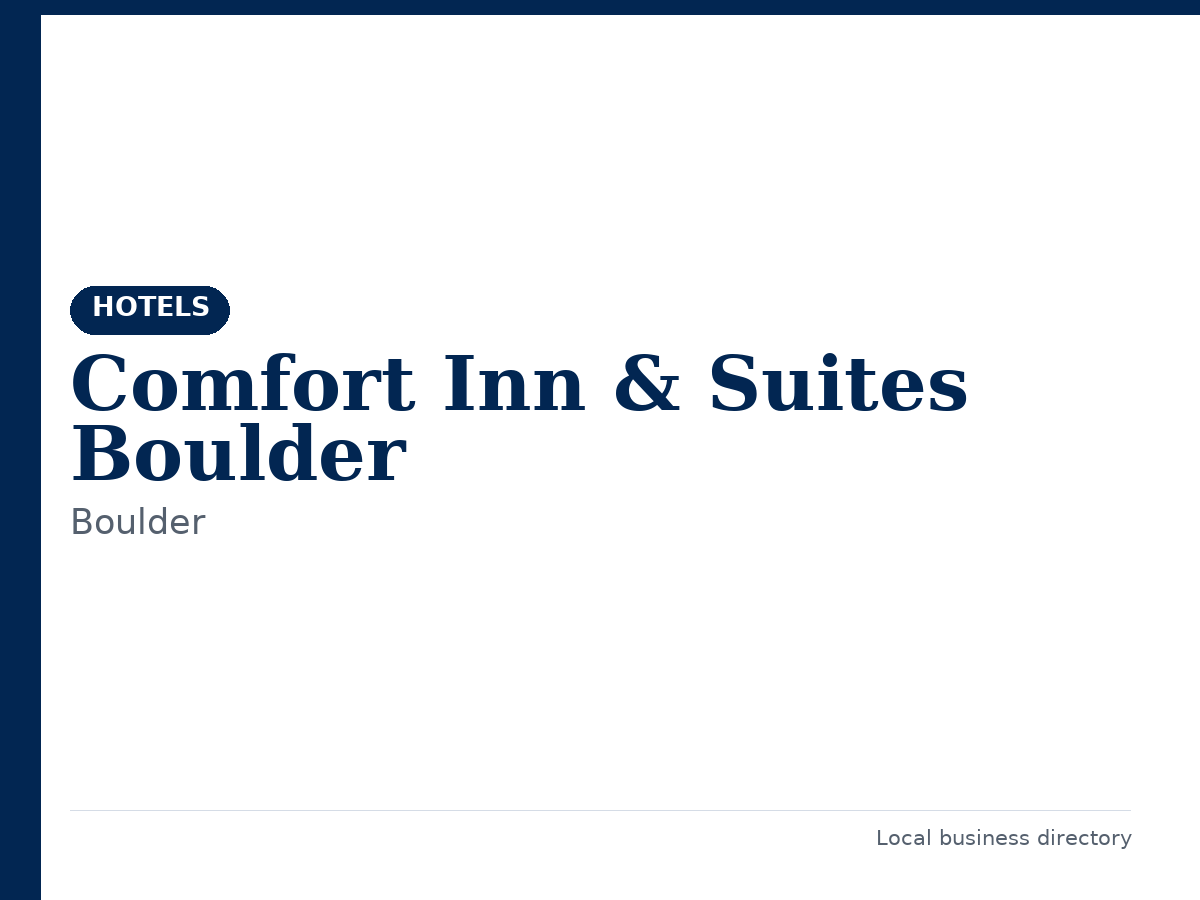 Comfort Inn & Suites Boulder