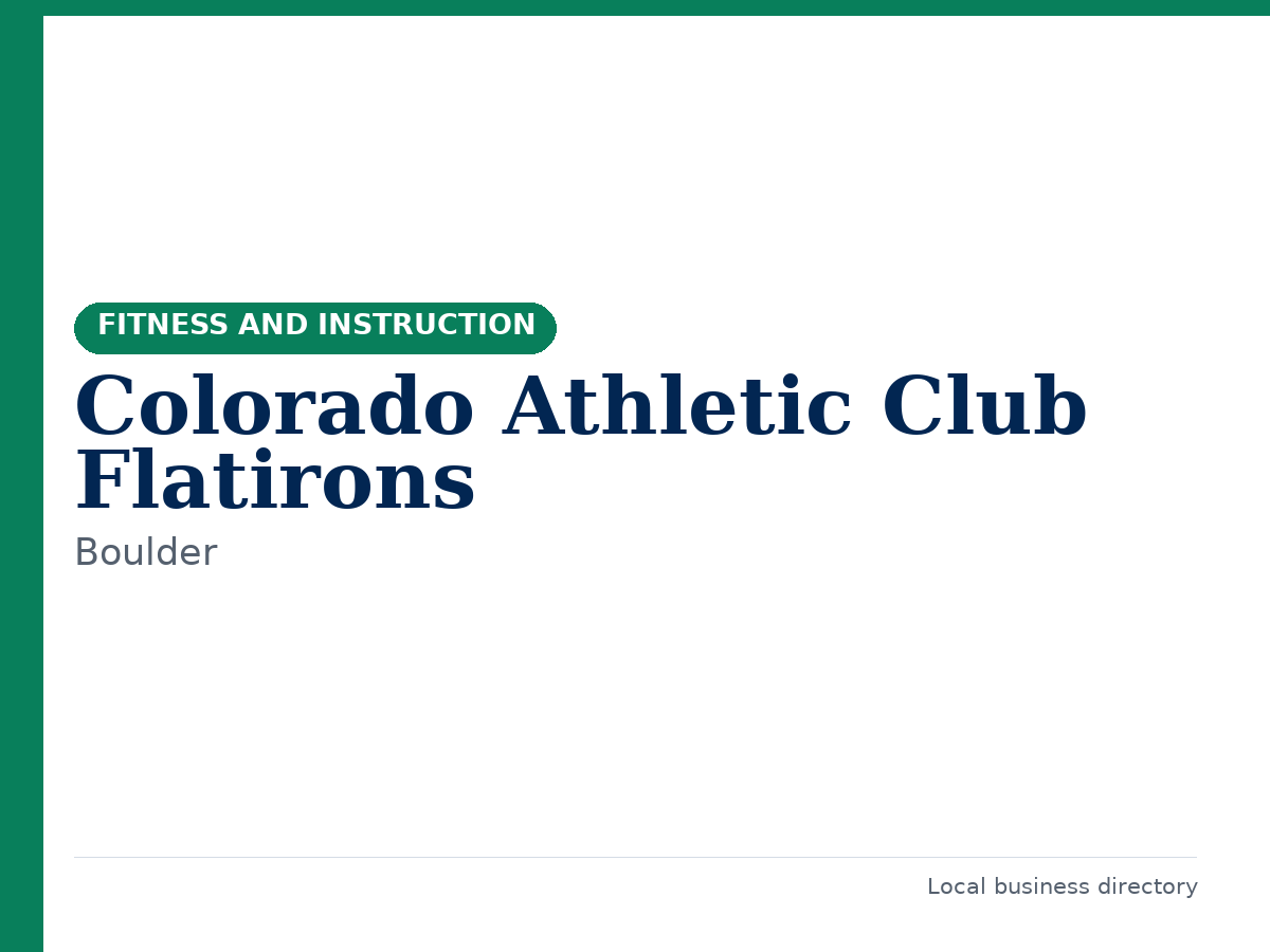 Colorado Athletic Club Flatirons
