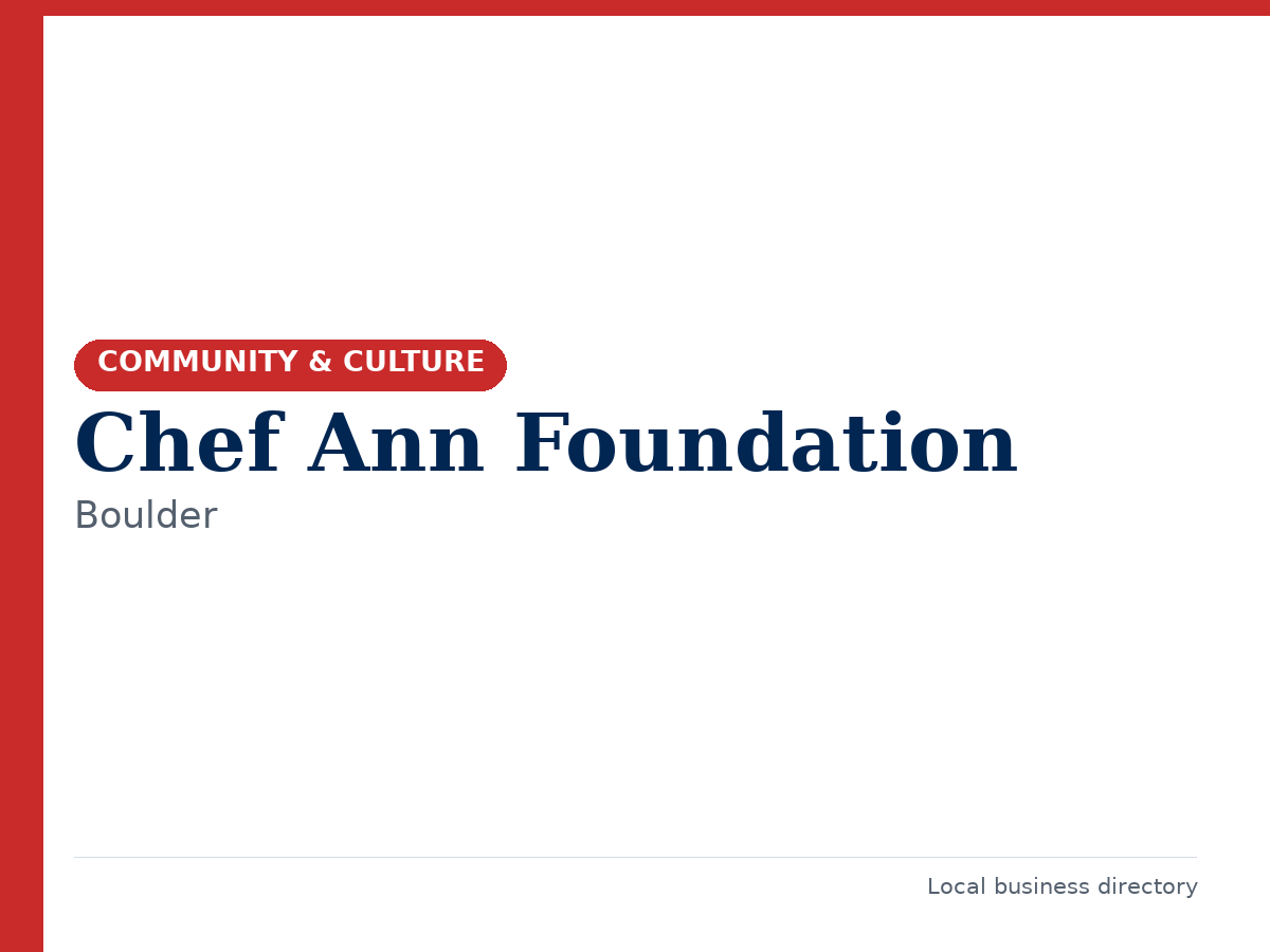 Chef Ann Foundation