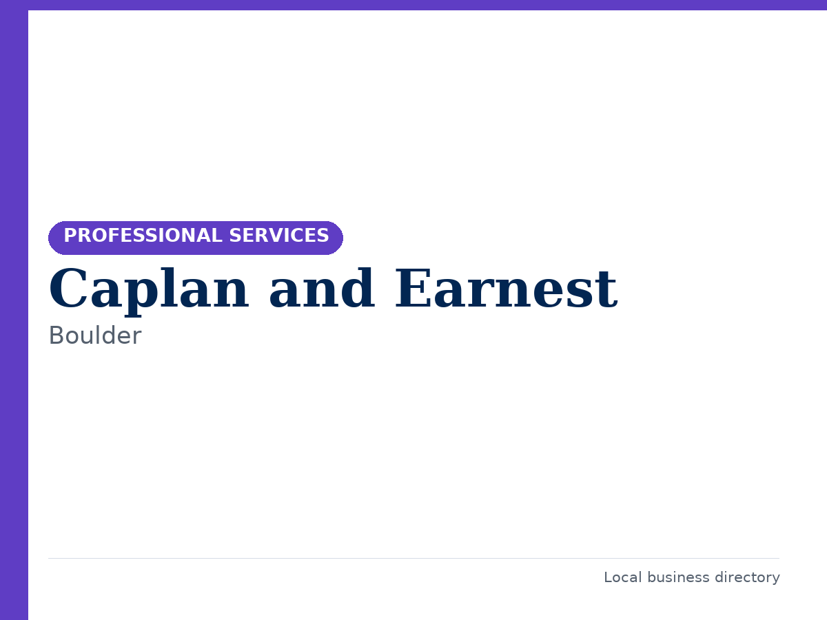 Caplan and Earnest
