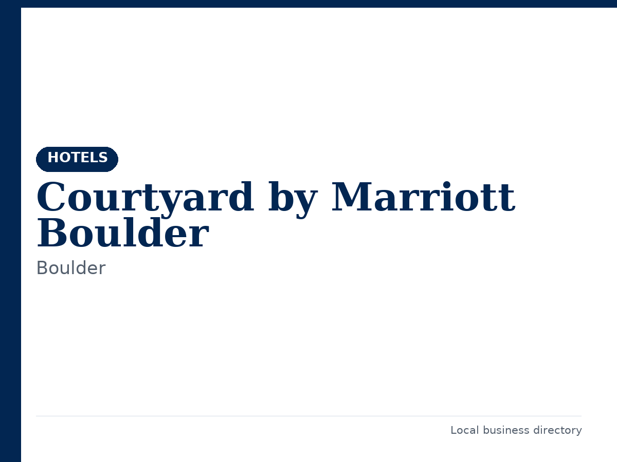 Courtyard by Marriott Boulder
