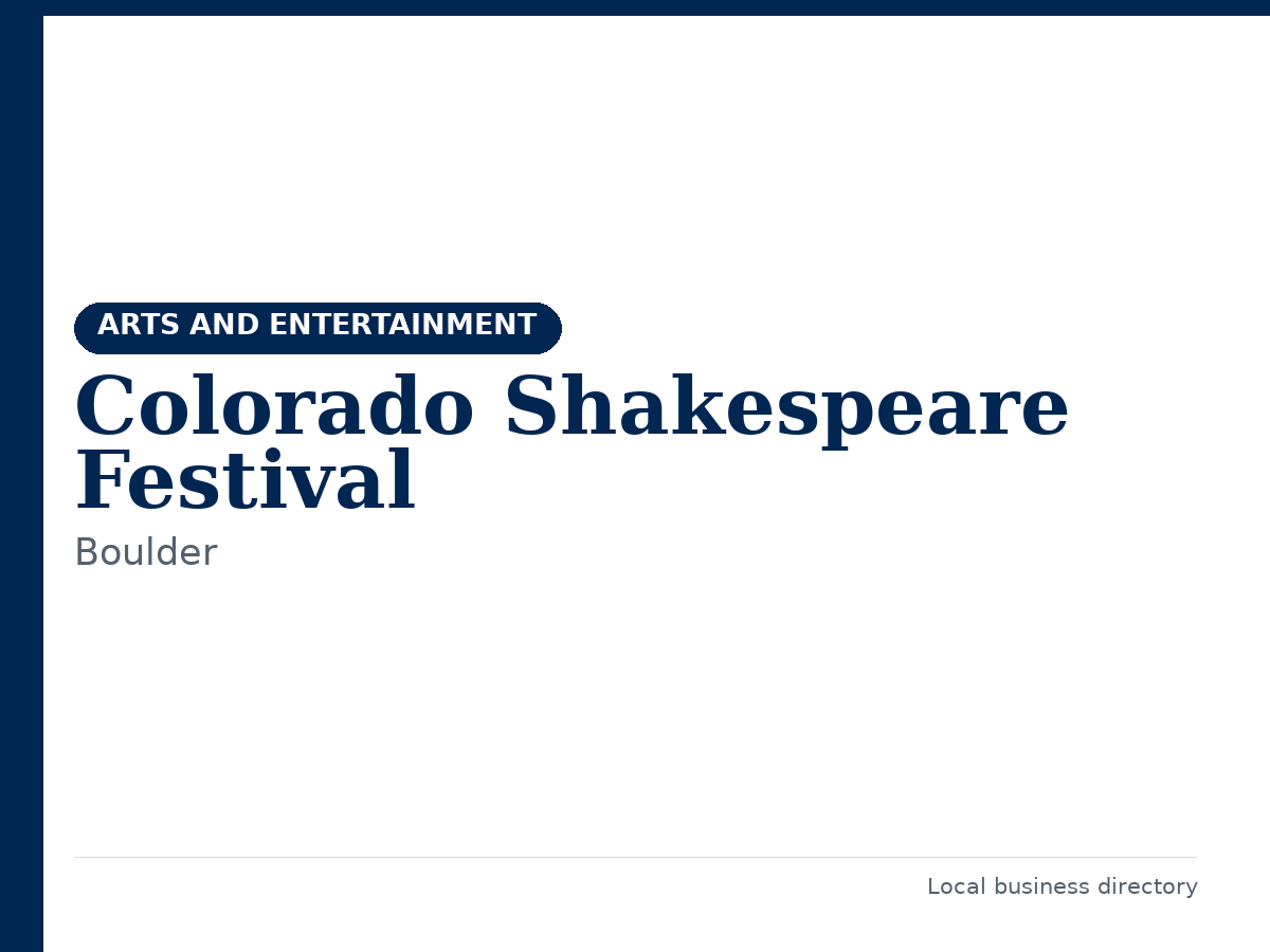 Colorado Shakespeare Festival