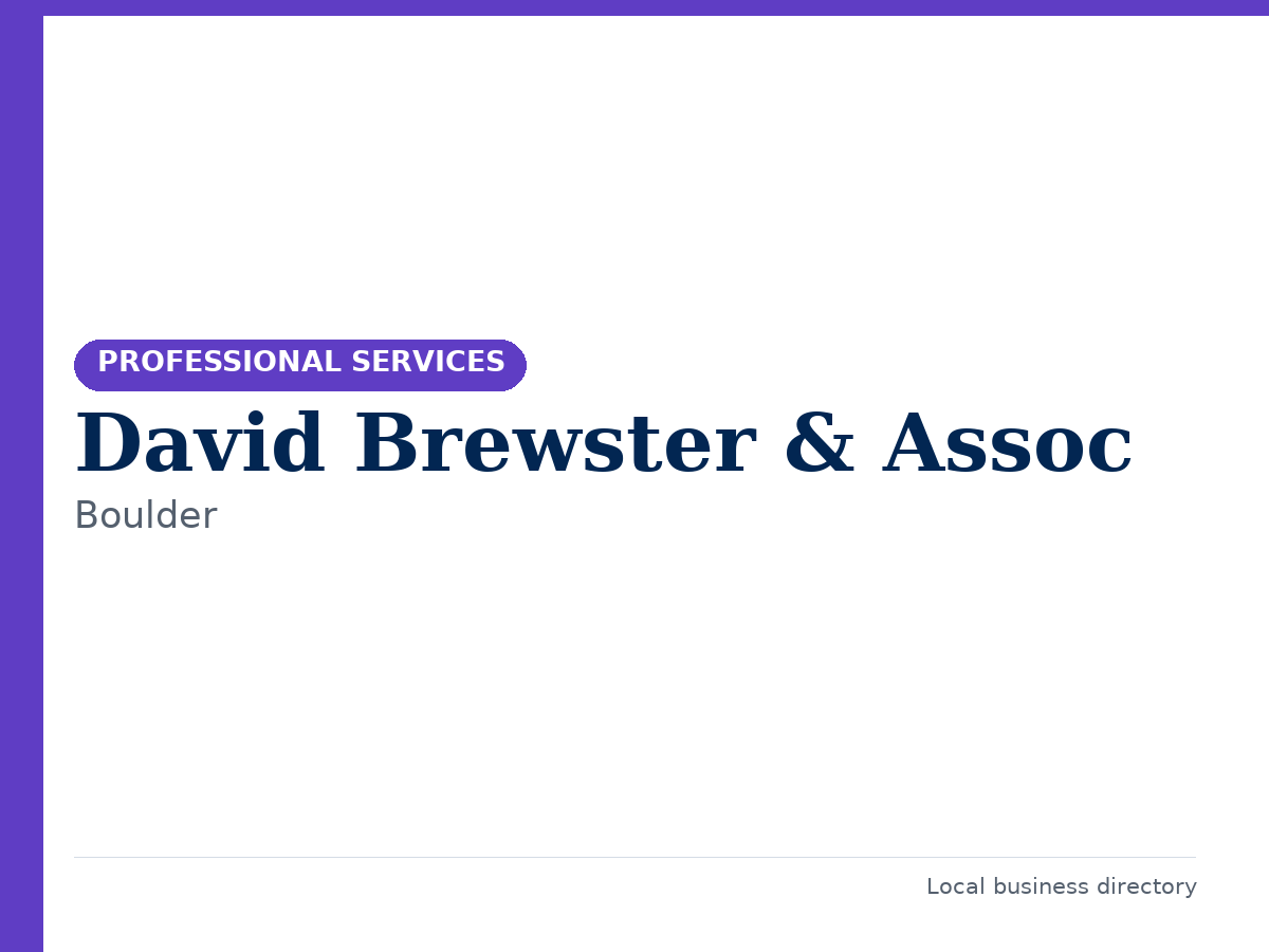 David Brewster & Assoc