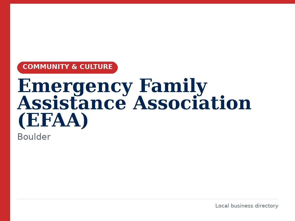 Emergency Family Assistance Association (EFAA)